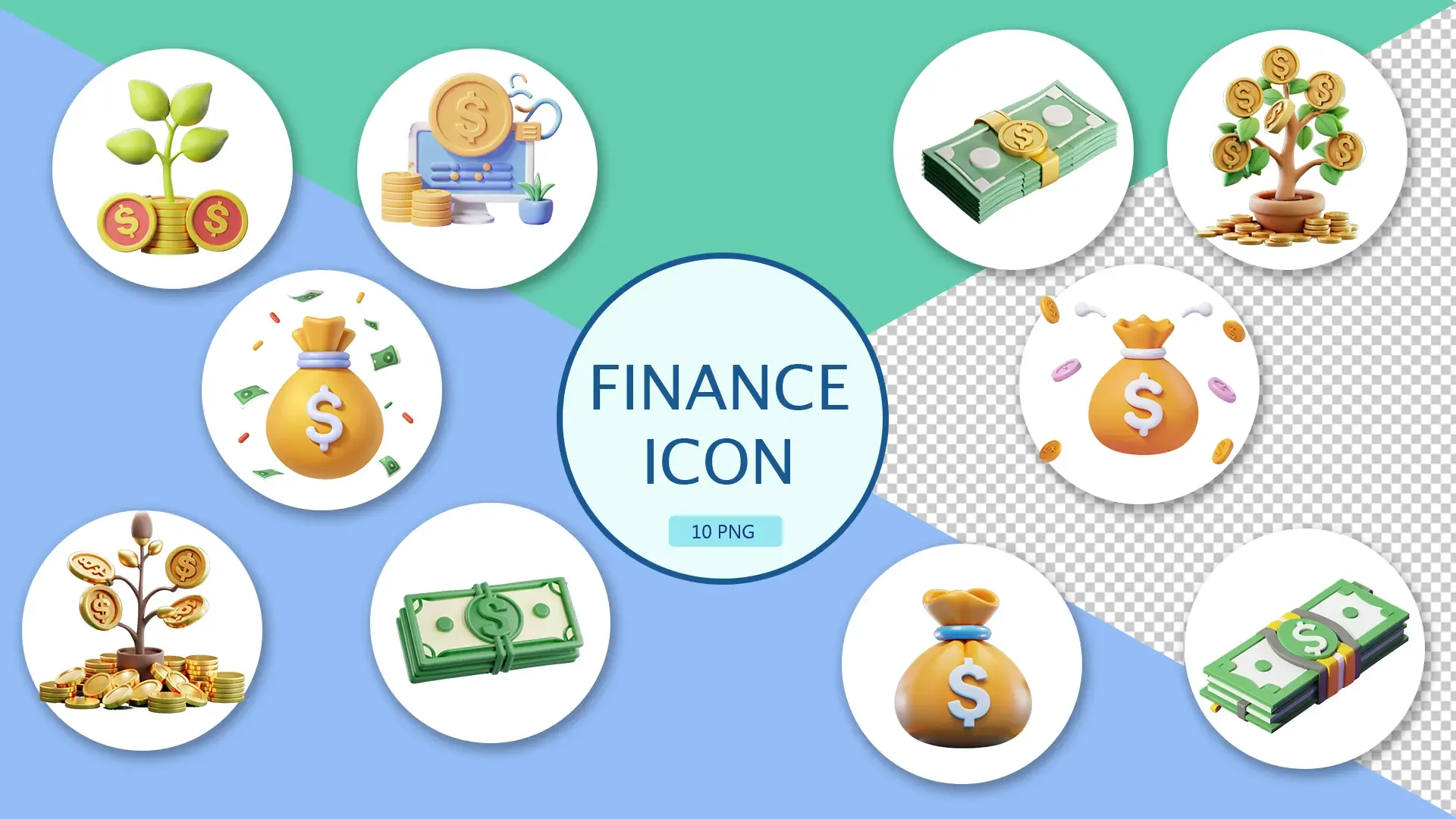 Financial Growth and Investment 3D Icons